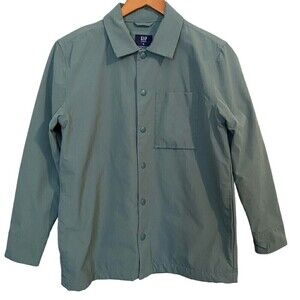 GAP Teen Windbreaker Size XL Full Zip Up Jacket Long Sleeves Green Quick Dry